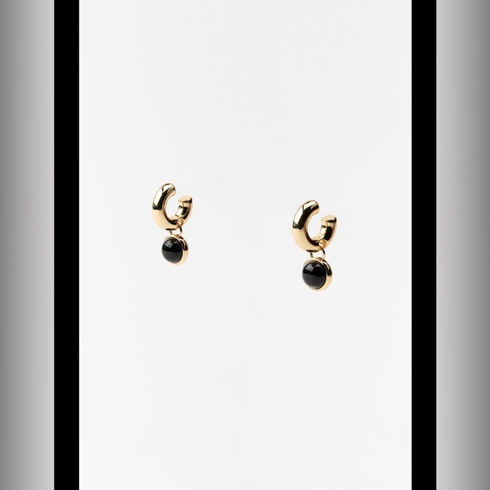 Zara CONTRASTING BALL EARRINGS - Picture 2 of 2